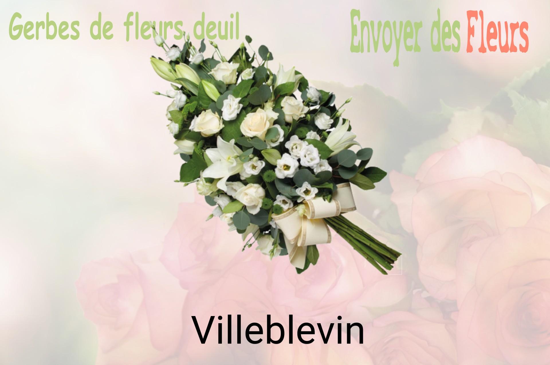 Gerbe de fleurs de deuil livrée à Villeblevin